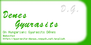 denes gyurasits business card